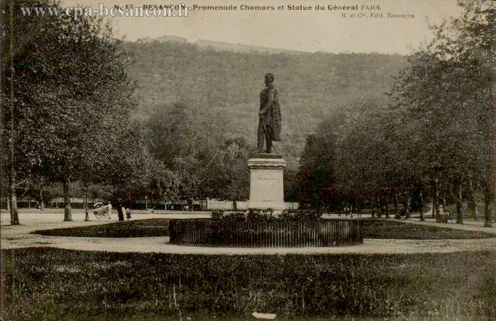 N. 17 - BESANÇON - Promenade Chamars et Statue du Général Pajol